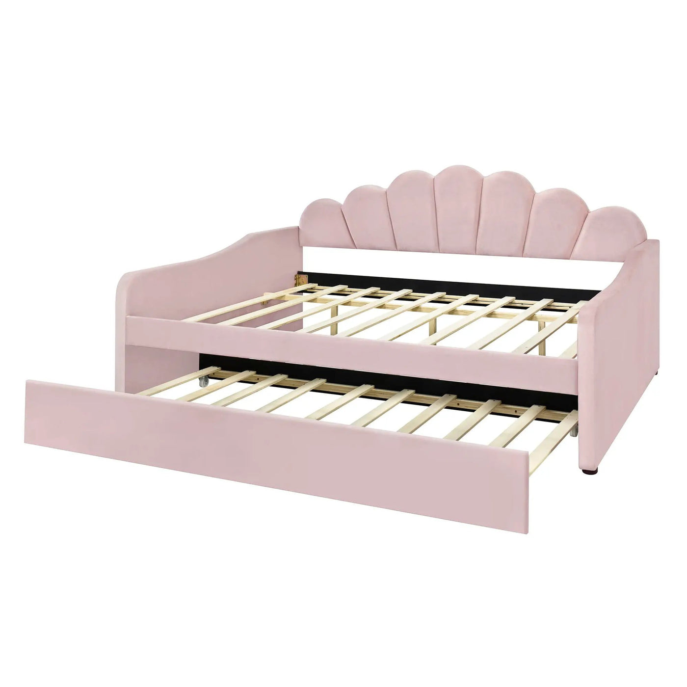 Upholstery Daybed Frame With Shell Shaped Backrest by Unique Piece Furniture