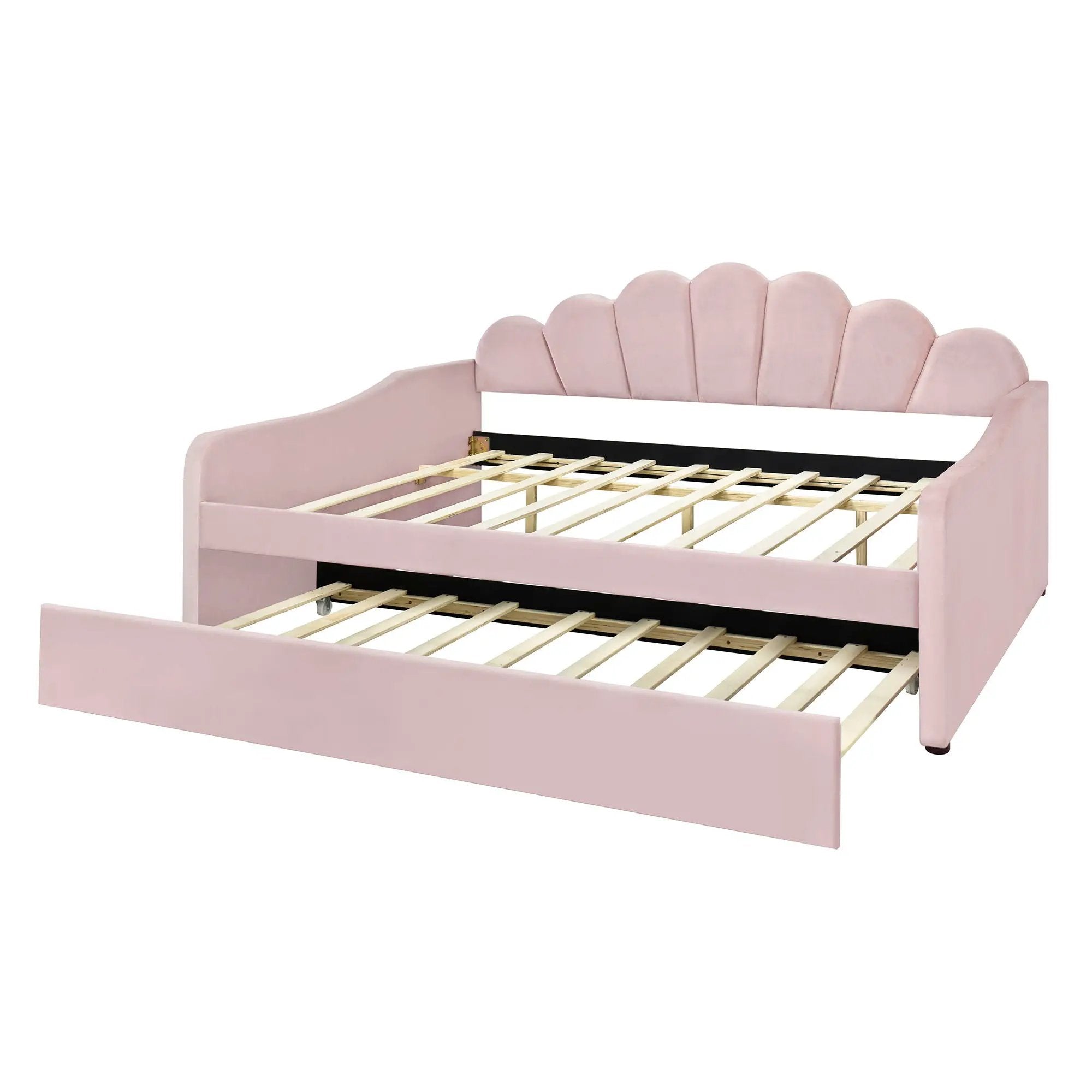 Upholstery Daybed Frame With Shell Shaped Backrest by Unique Piece Furniture