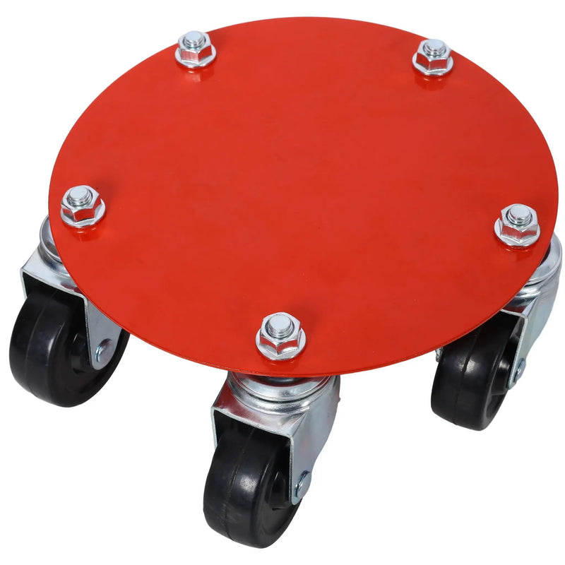 Heavy Duty Snowmobile Dolly V Slide With 2.5" Swivel Casters, Rubber Pad, 1500Lbs Capacity Steel - Red by HouseOfZazla