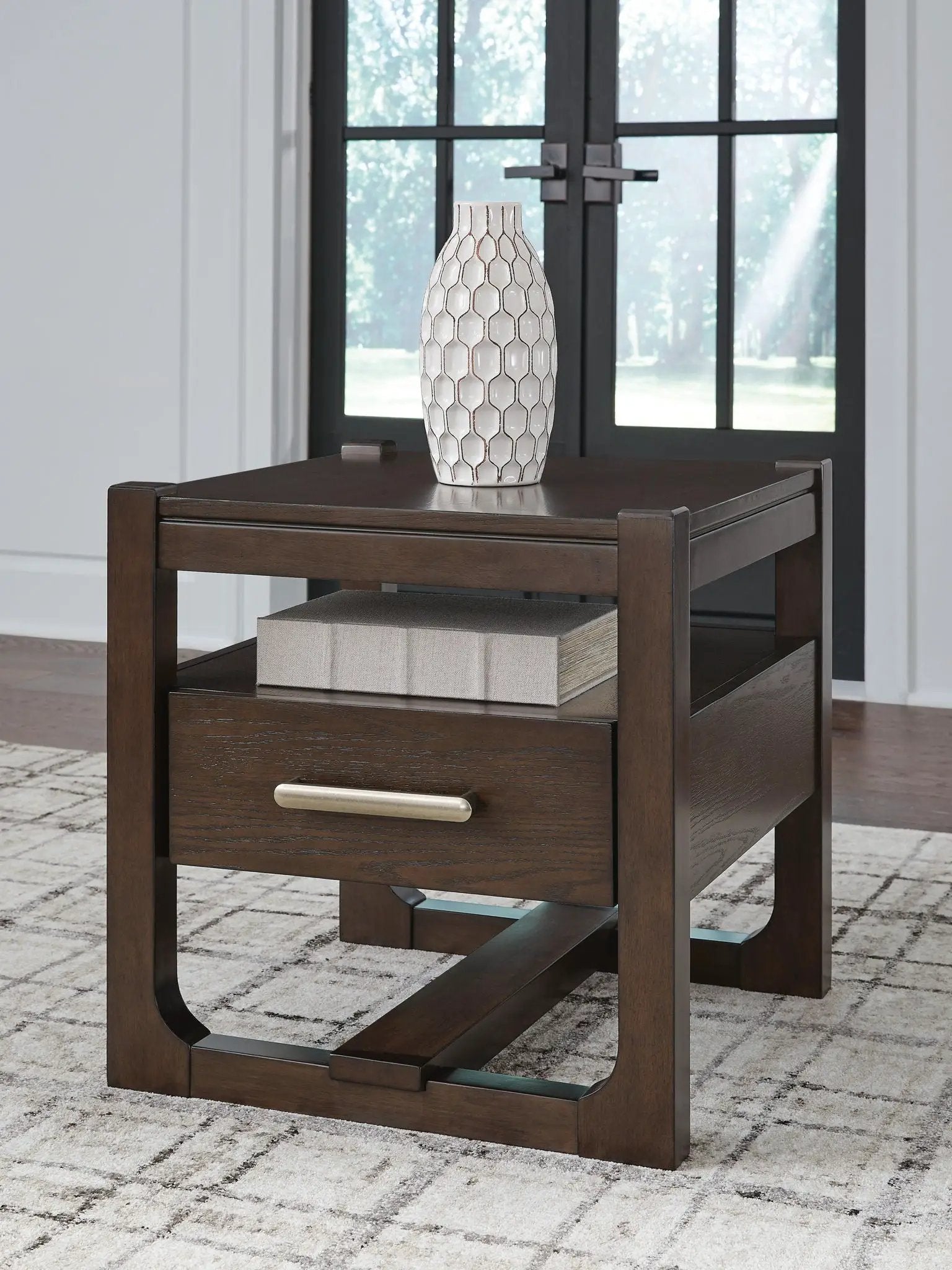 Breckington - Square End Table - Dark Brown by Unique Piece Furniture