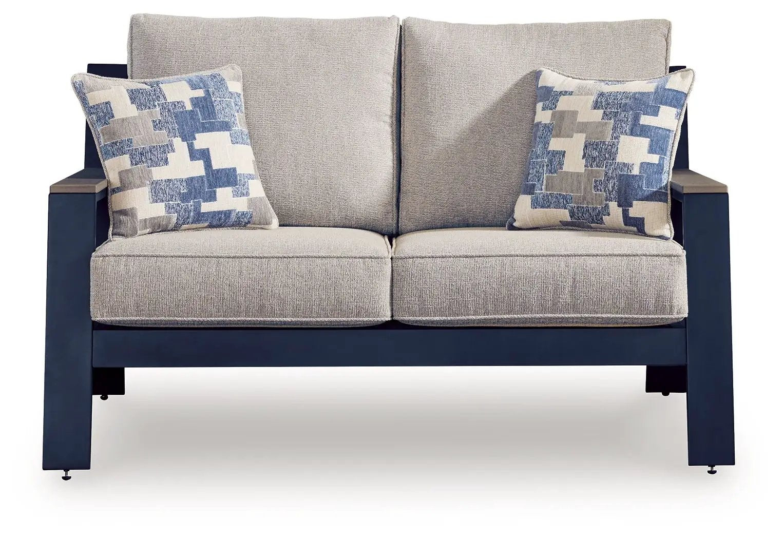 East Beach - Loveseat With Cushion - Blue by Unique Piece Furniture