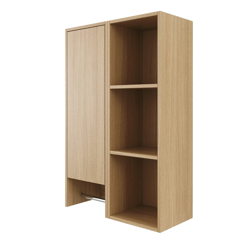 24 Inch Wall-Mounted Side Cabinet and Storage Shelves Combination by HouseOfZazla