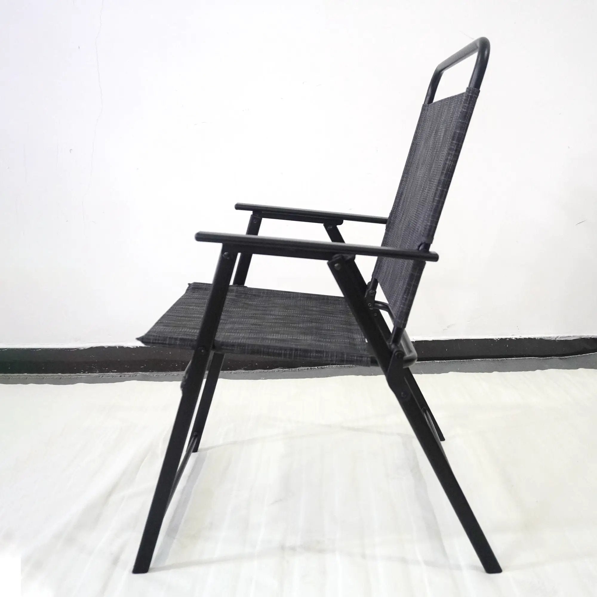 Outdoor Patio Dining Set For 4 People, Metal Patio Furniture Table And Chair Set With Umbrella - Black by HouseOfZazla