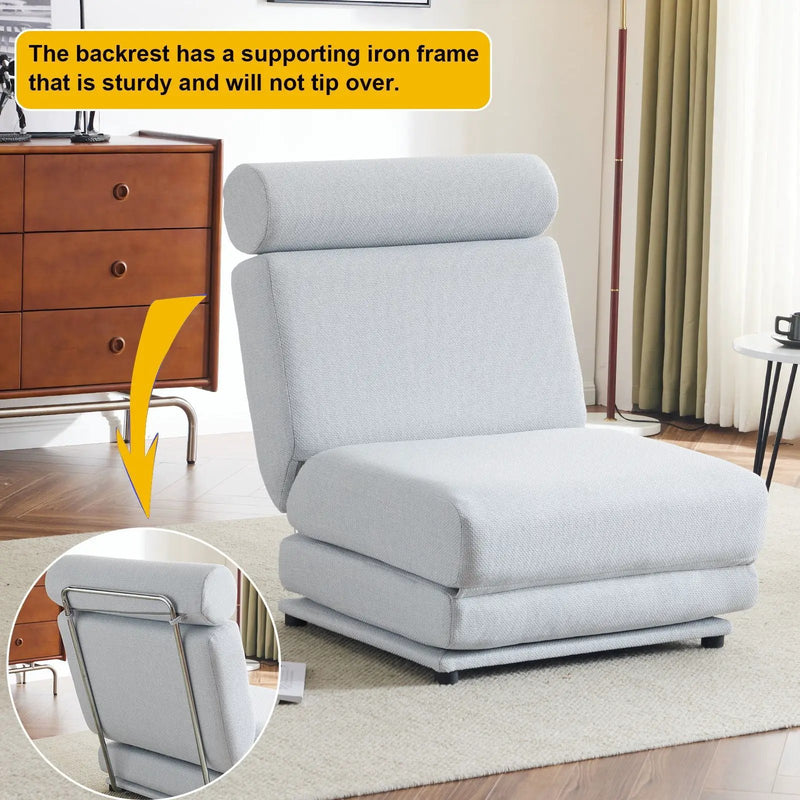 Foldable Single Chair Sofa Bed With Pillow, Easy To Store, Breathable And Wearable by HouseOfZazla