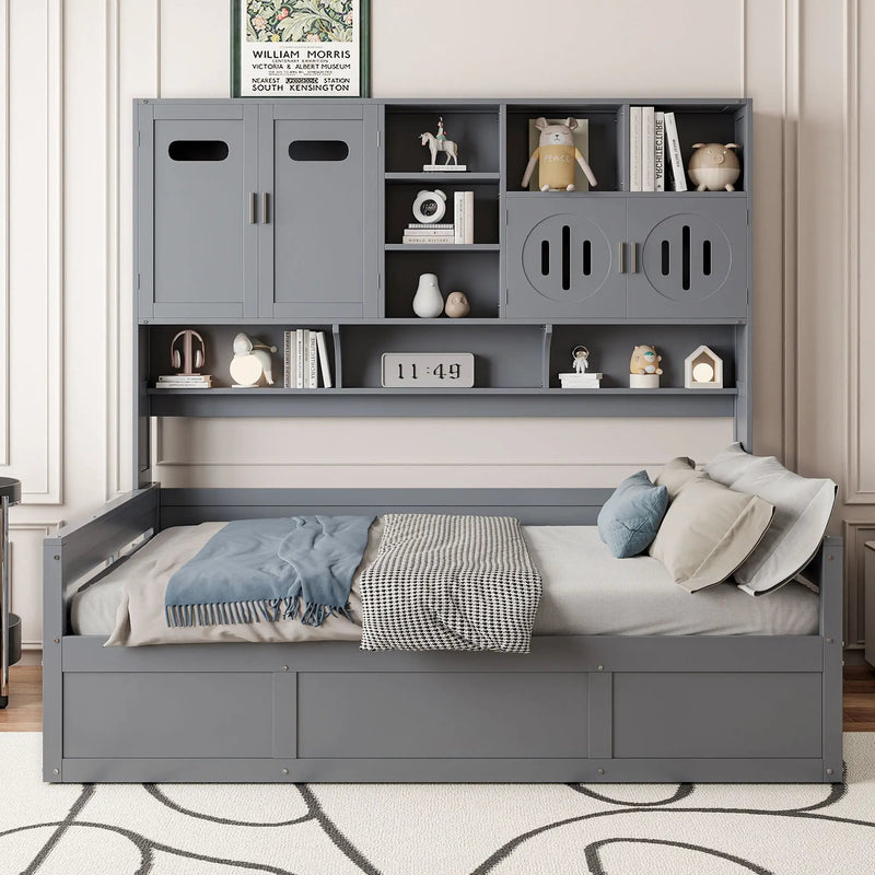 Daybed With All-In-One Cabinet And Shelf by HouseOfZazla