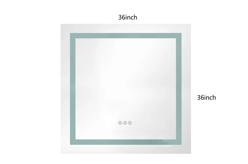 36 x 36 Inch LED Bathroom Mirror by HouseOfZazla