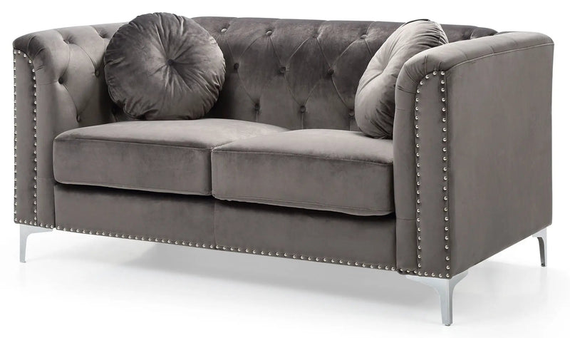 Stylish Sloped Arm Loveseat by Unique Piece Furniture