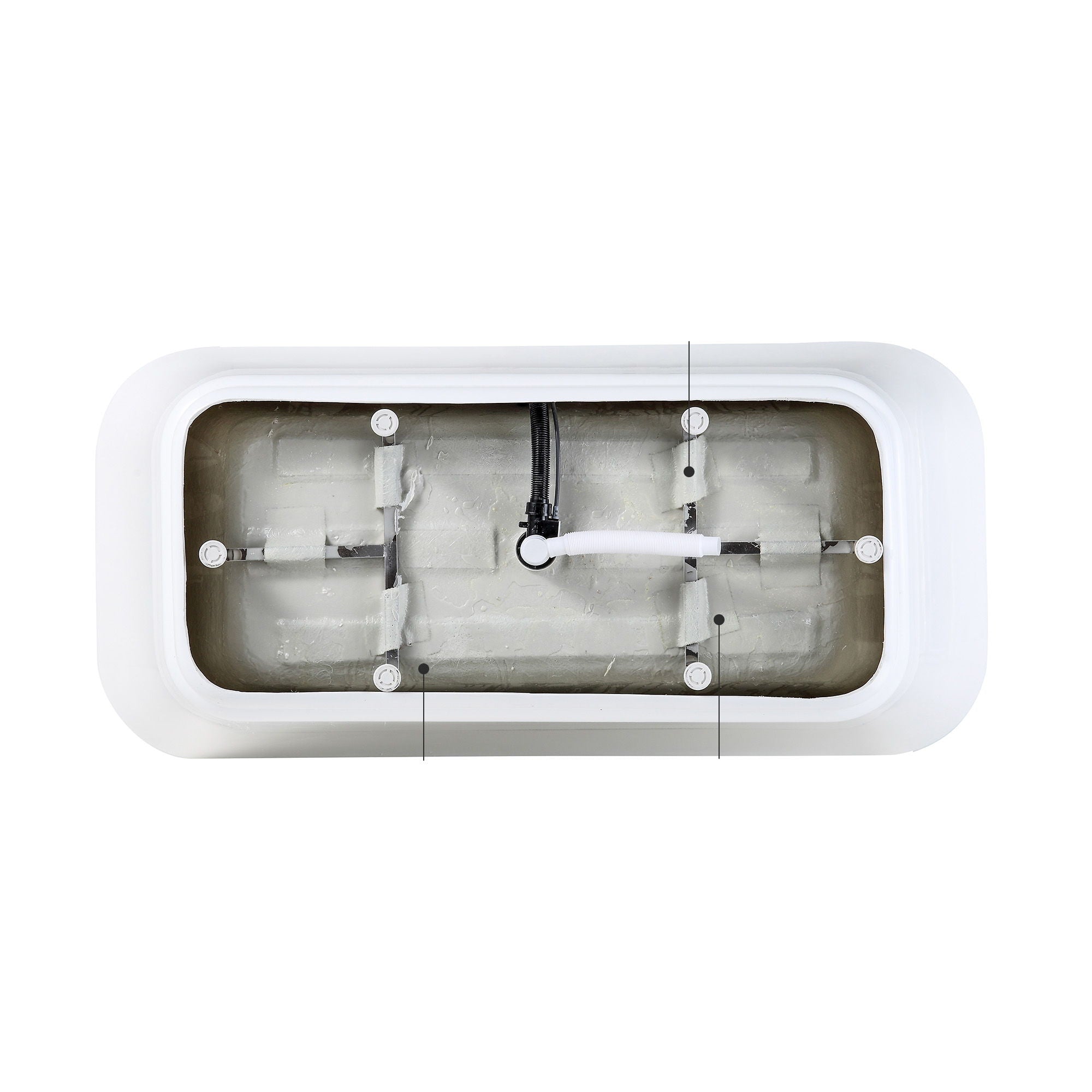 Gloss Freestanding Bathtub With Drain, Stand Alone Soaking Tub by HouseOfZazla