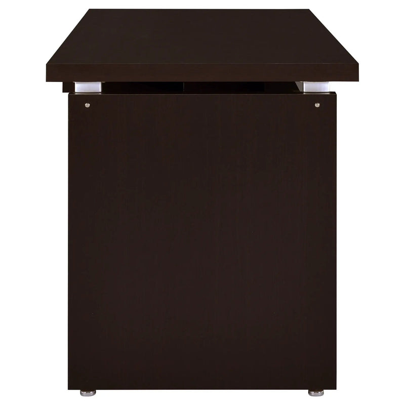 Skylar 83-inch L-Shaped Office Computer Desk Cappuccino by Unique Piece Furniture