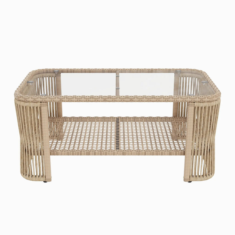 Outdoor PE Rattan Patio Furniture Set with Iron Frame by HouseOfZazla