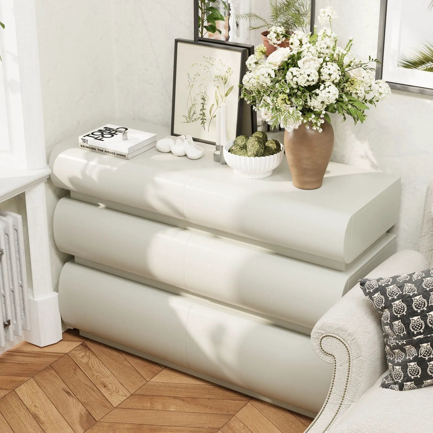 Minimalist Modern 6 Drawer Dresser, Handle Free Design With Wide Storage by Unique Piece Furniture
