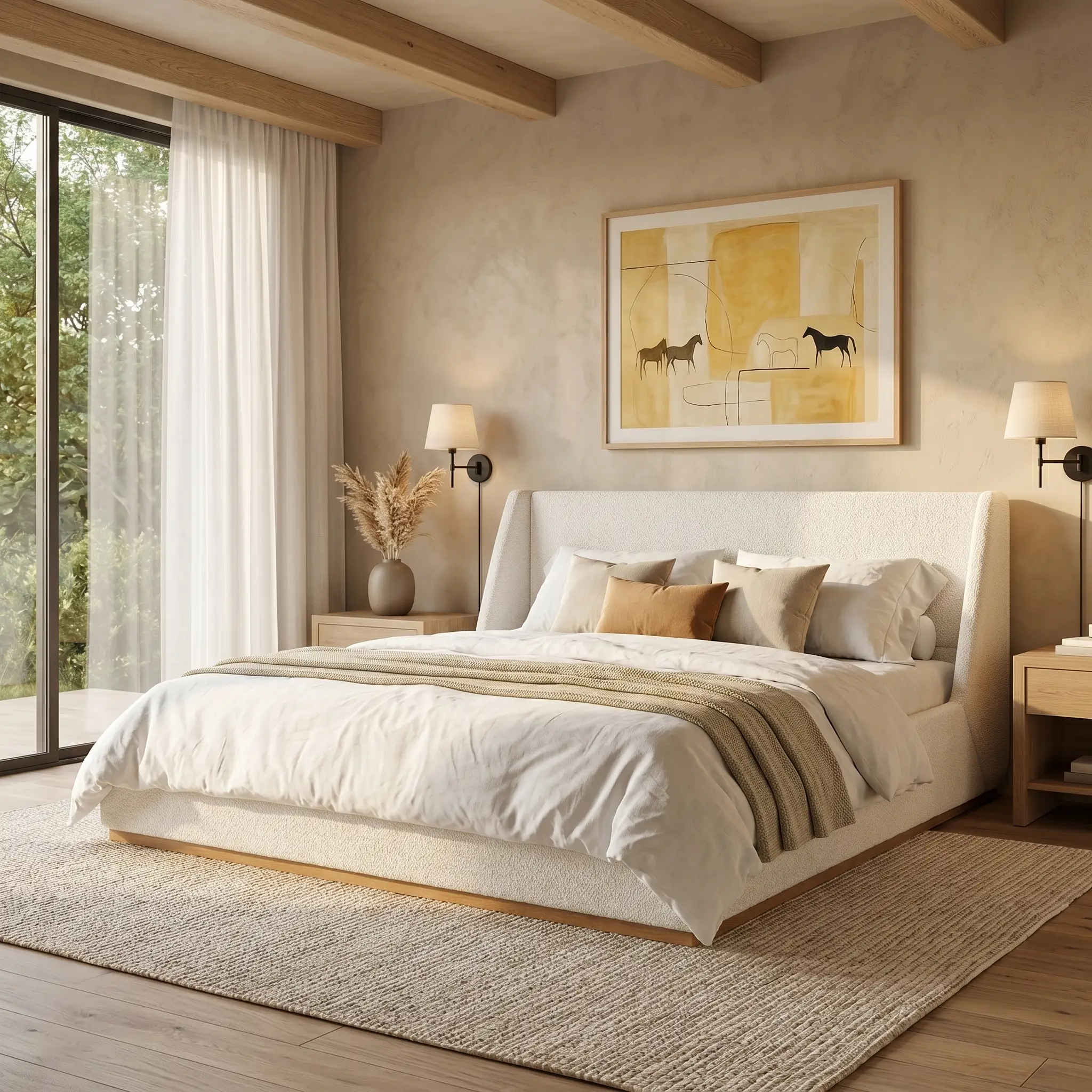 Luxury Upholstered Bed with Wings by HouseOfZazla