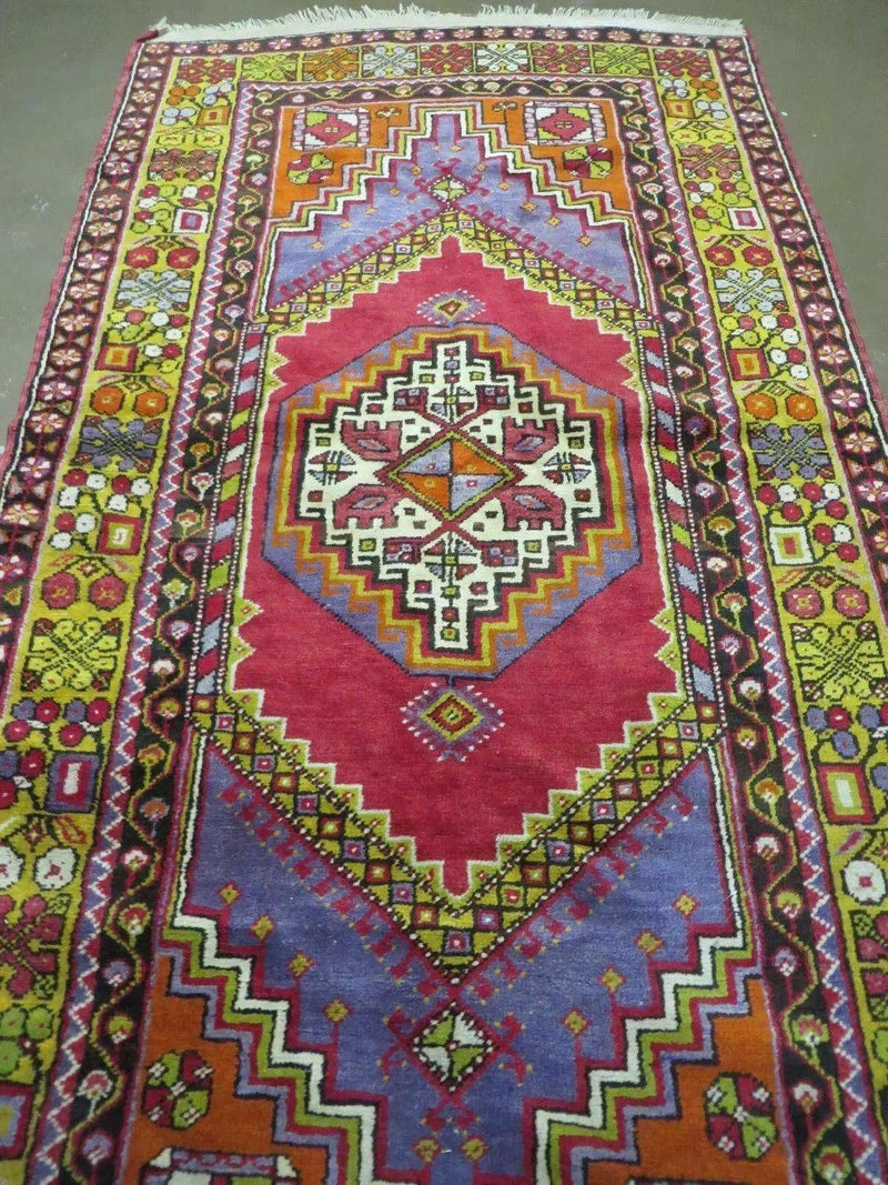 4' X 7' Antique Handmade Turkish Oushak Wool Rug Carpet Red Nice by Jewel Rugs