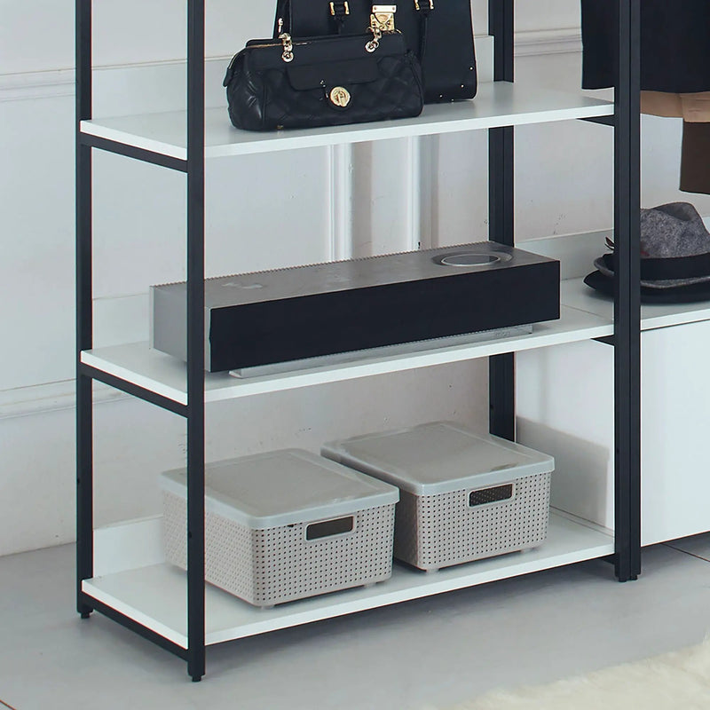 Fiona - Freestanding Walk-In Closet System, Extra Storage Space - White by HouseOfZazla