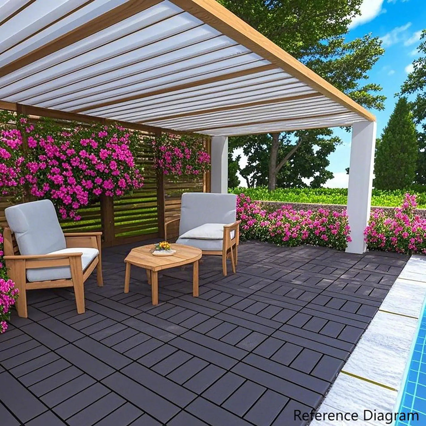 H Style Diy Module Interlocking Patio Deck Tiles by HouseOfZazla