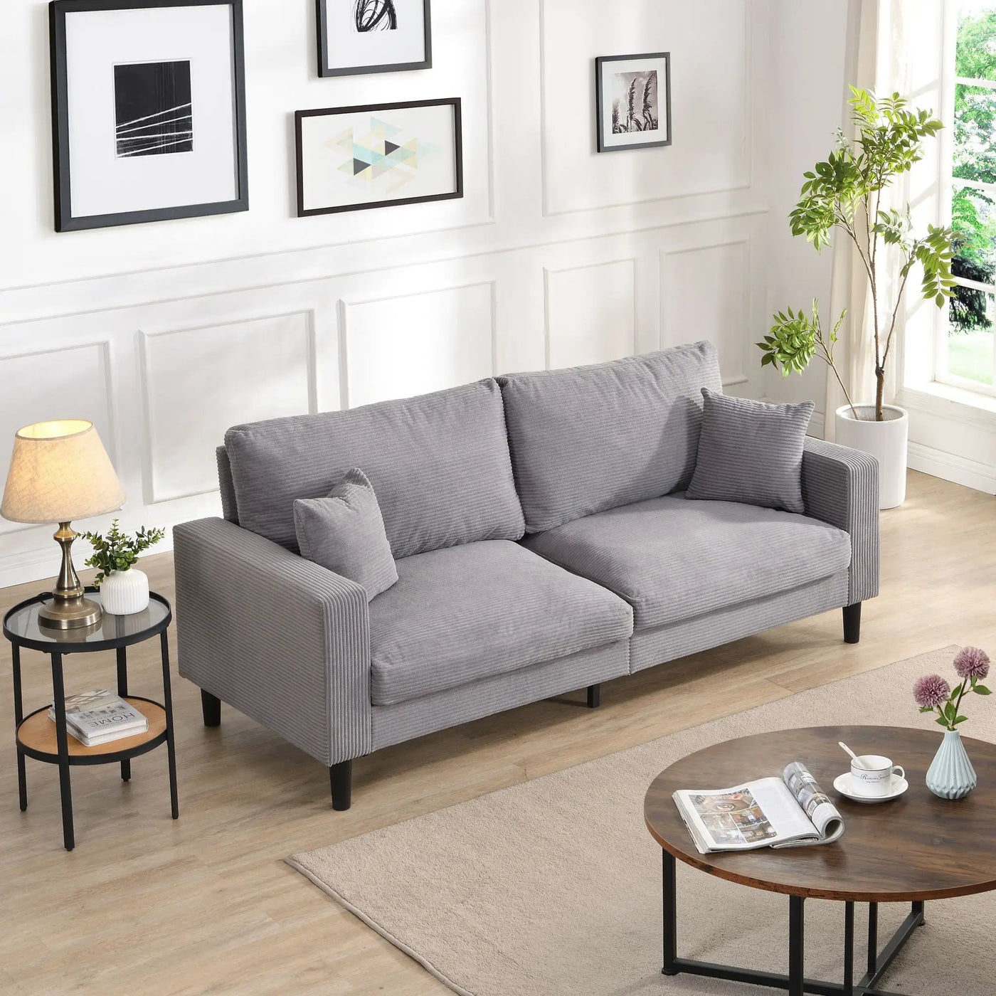Modern Upholstered Resilience Three Seater Sofa by Unique Piece Furniture