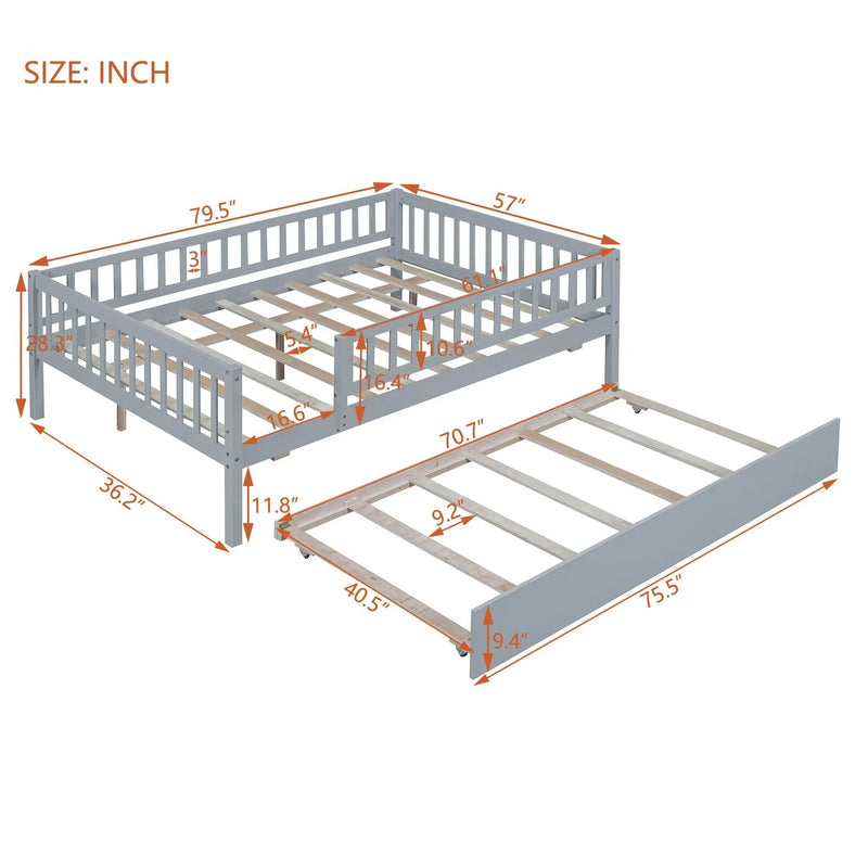 Multi Functional Wooden Daybed Bed by HouseOfZazla