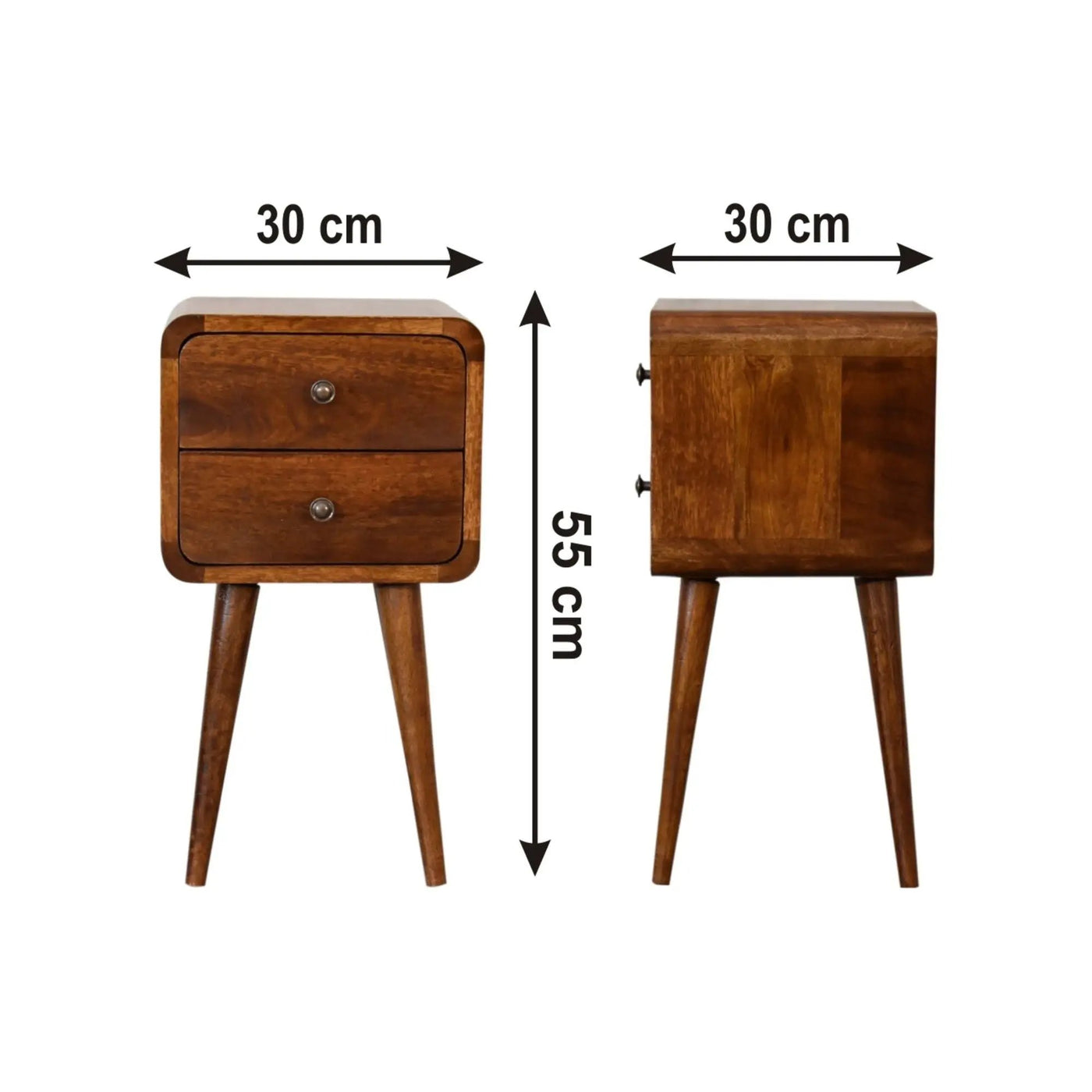 Curved Nightstand by Unique Piece Furniture