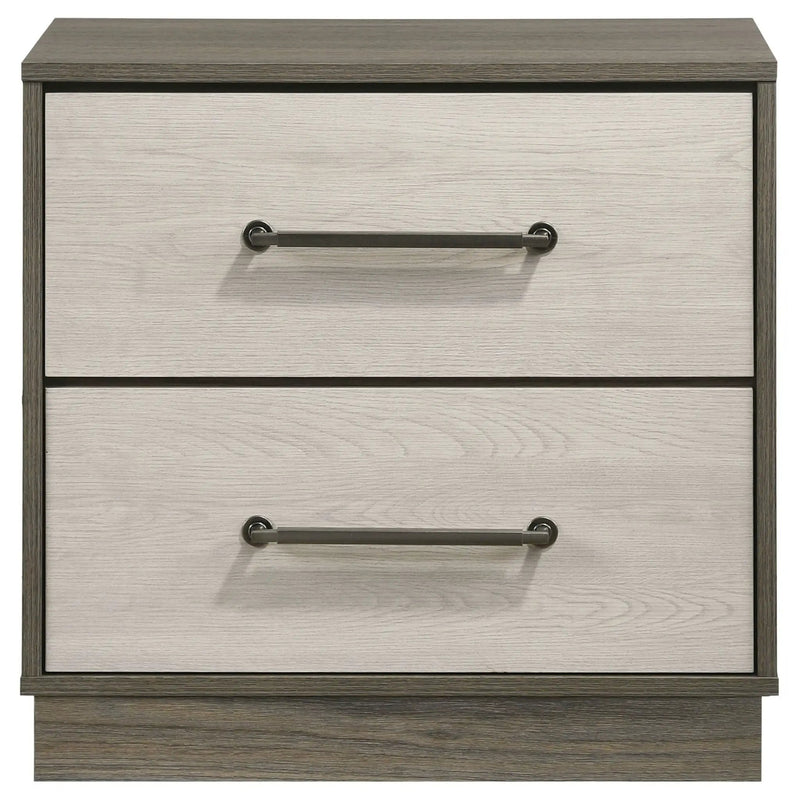 Fenwick 2-drawer Nightstand Bedside Table Grey Oak by Unique Piece Furniture