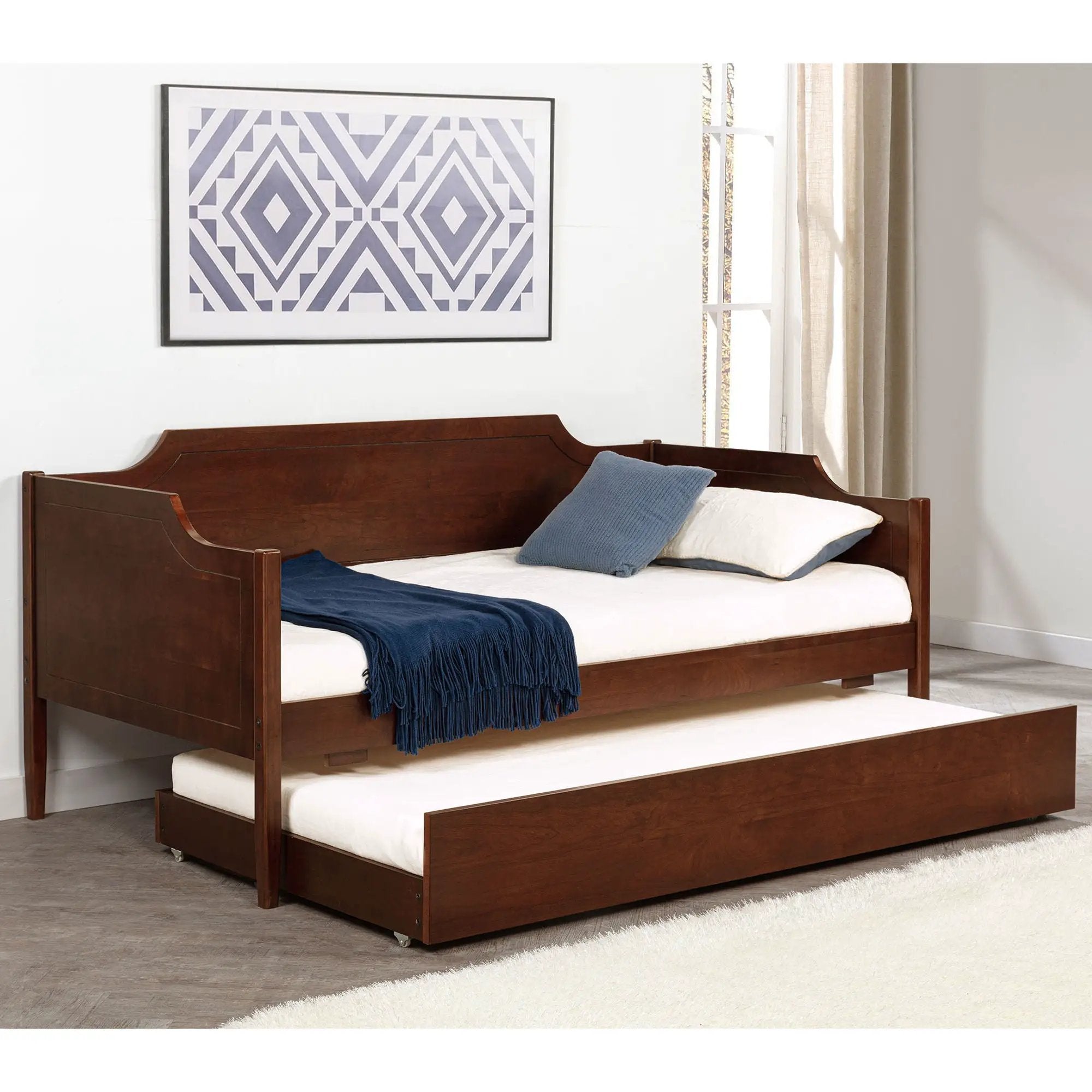 Twin Daybed With Trundle - Cherry by HouseOfZazla