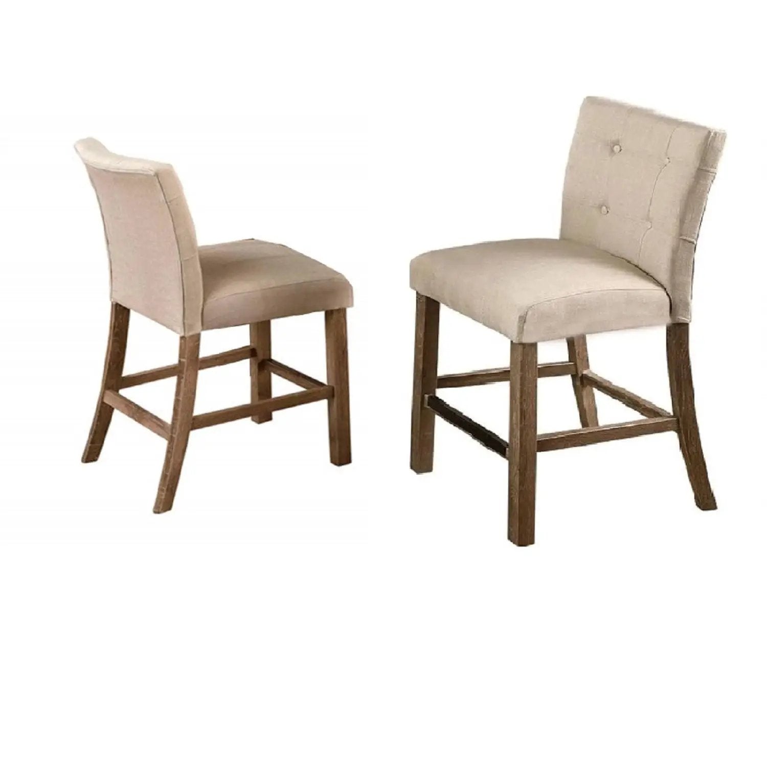 Upholstered Counter Dining Chair (Set of 2) - Light Gray by HouseOfZazla