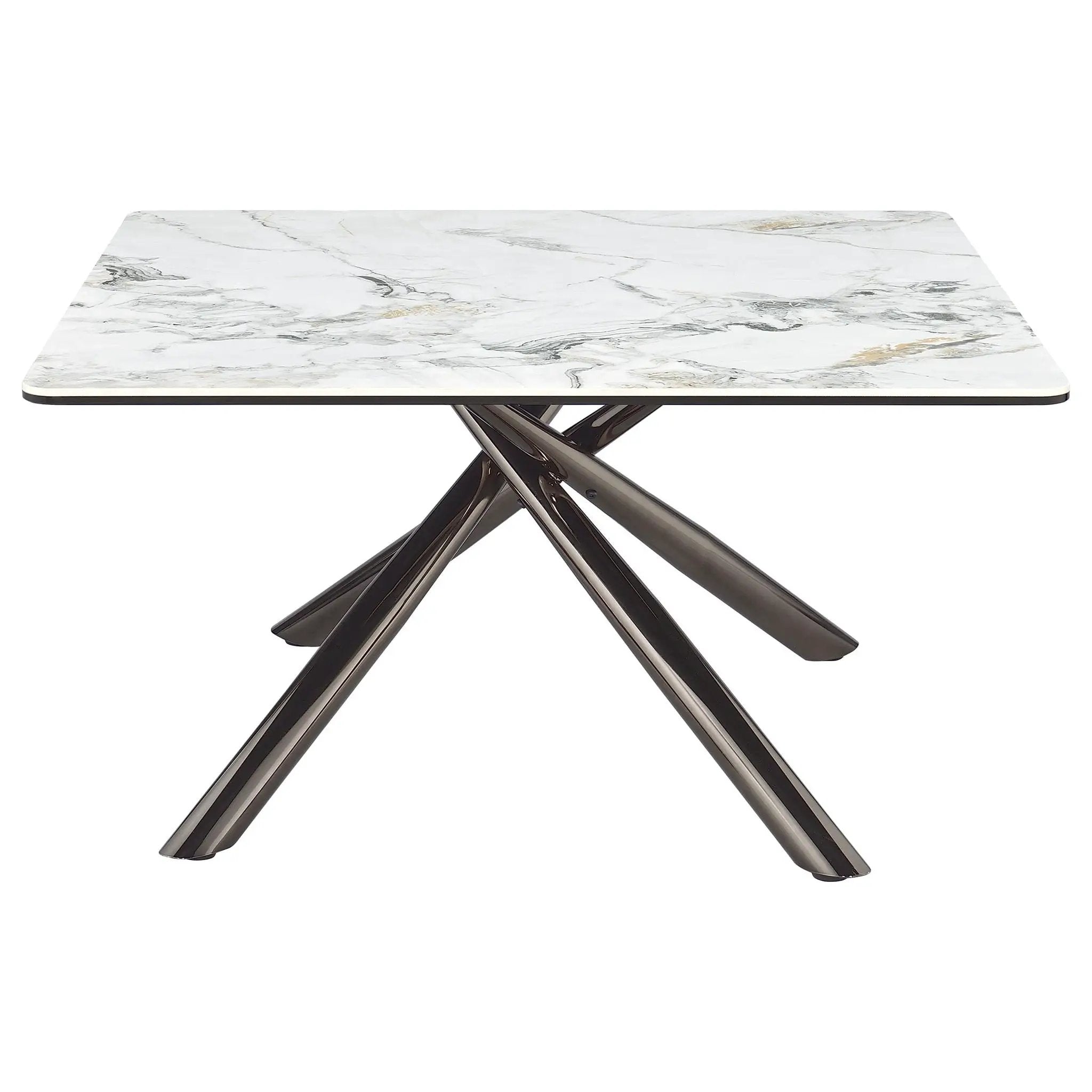 Carvell 2-piece Square Coffee and End Table Set Mirage White by Unique Piece Furniture