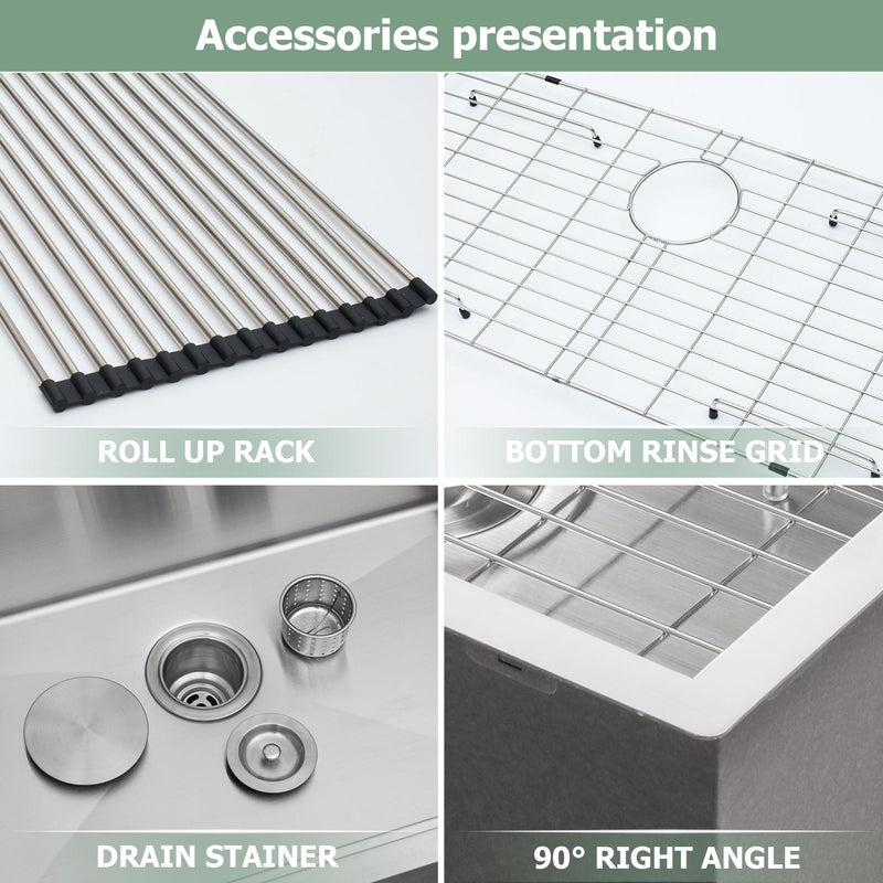Stainless Steel Drop In Kitchen Sink, Topmount by HouseOfZazla