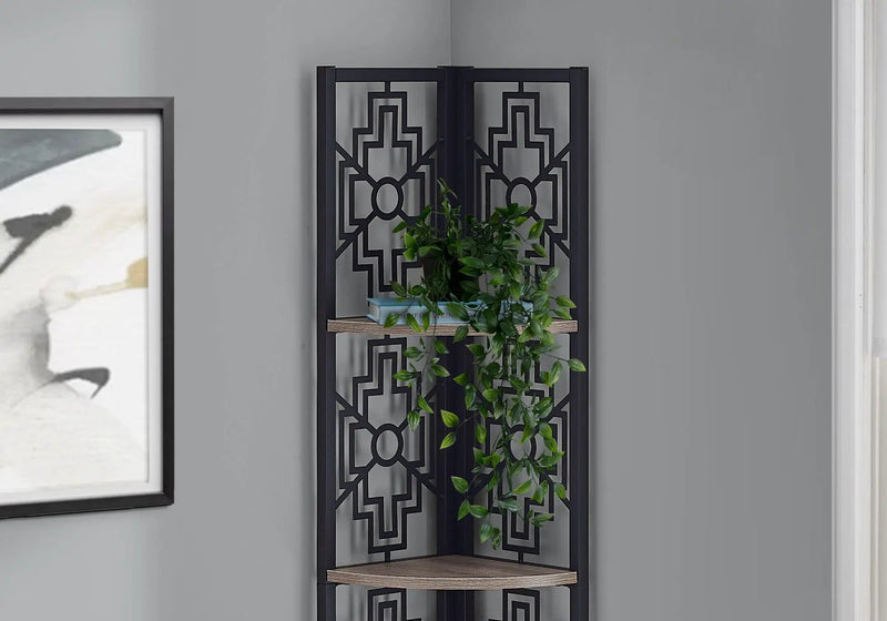 4 Tier Corner Bookshelf Bookcase for Office, Transitional Style by HouseOfZazla
