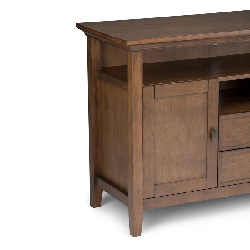 Redmond - Tall TV Media Stand - Rustic Natural Aged Brown by HouseOfZazla