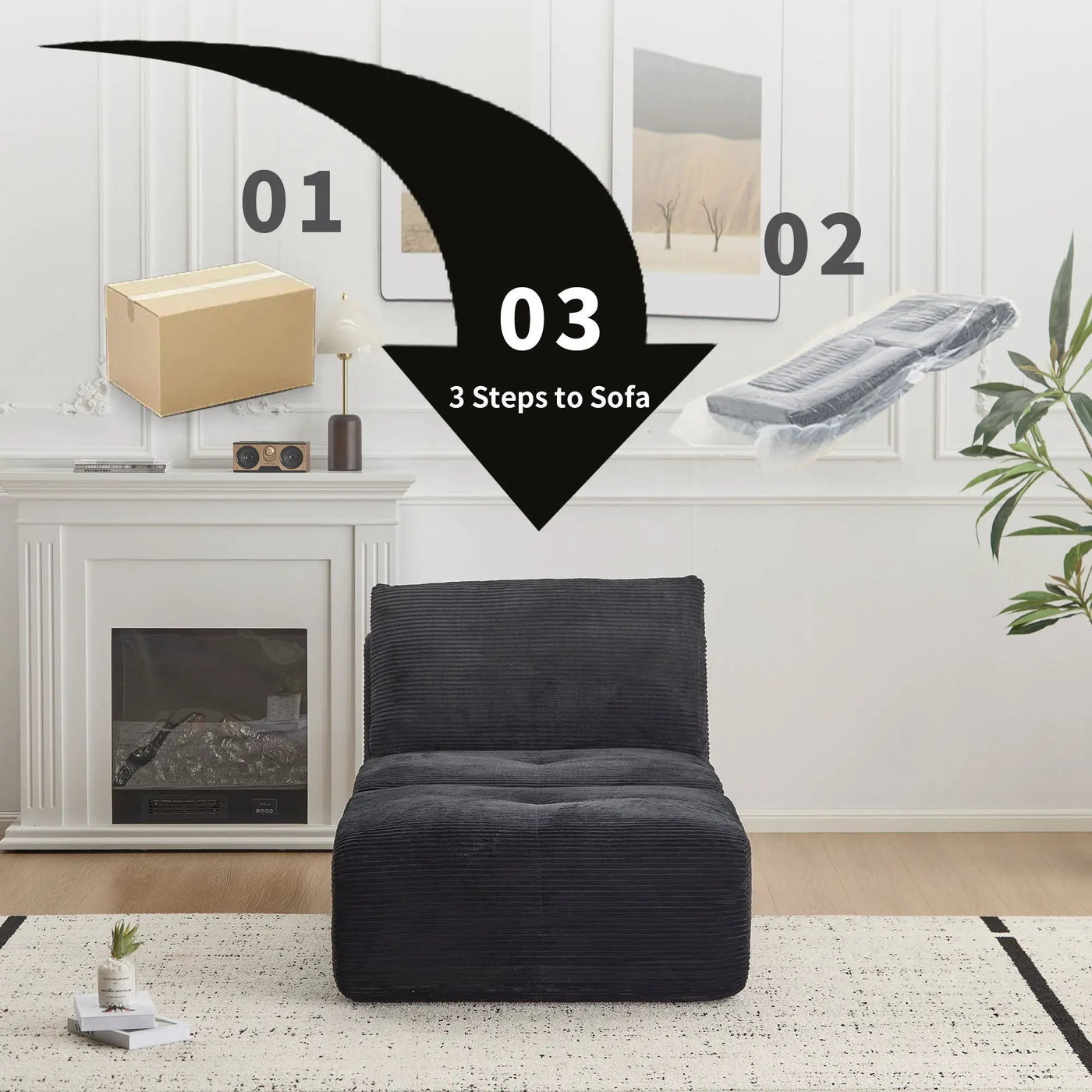 Single Chaise Longue With Movable Ottoman For Living Room by HouseOfZazla