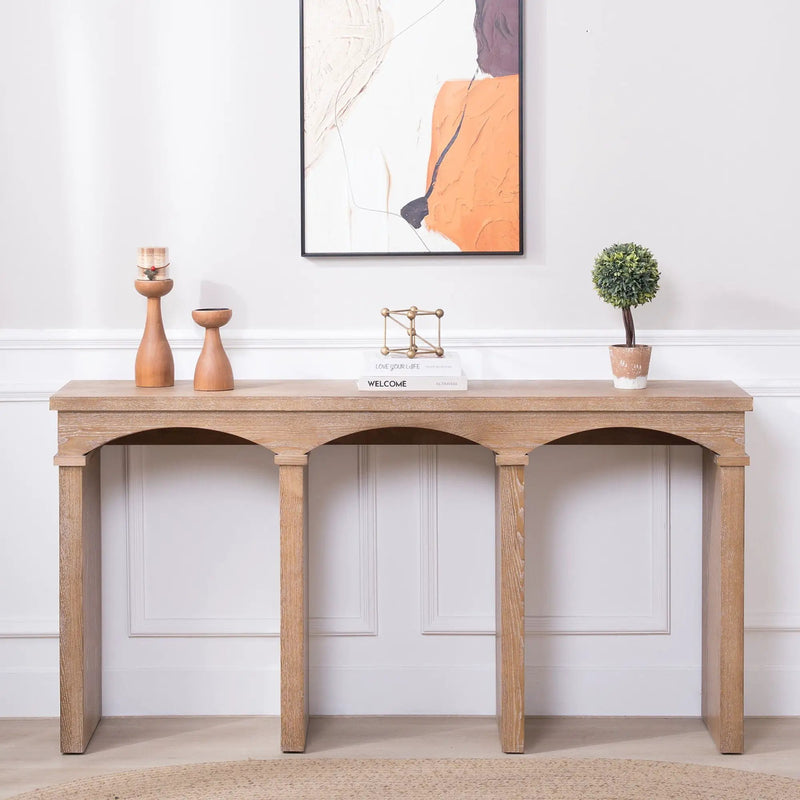 Archway Console Table - Antique Natural / Light Natural / Natural by Unique Piece Furniture