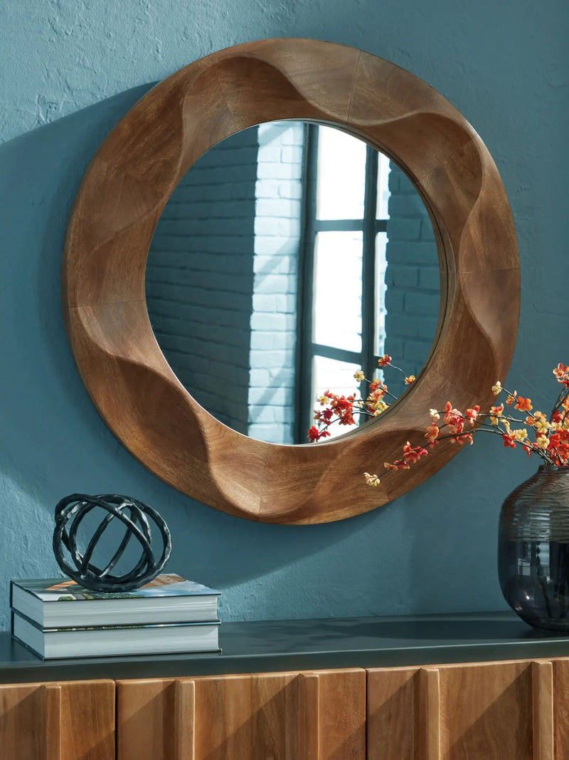 Aajon - Accent Mirror - Brown by Unique Piece Furniture