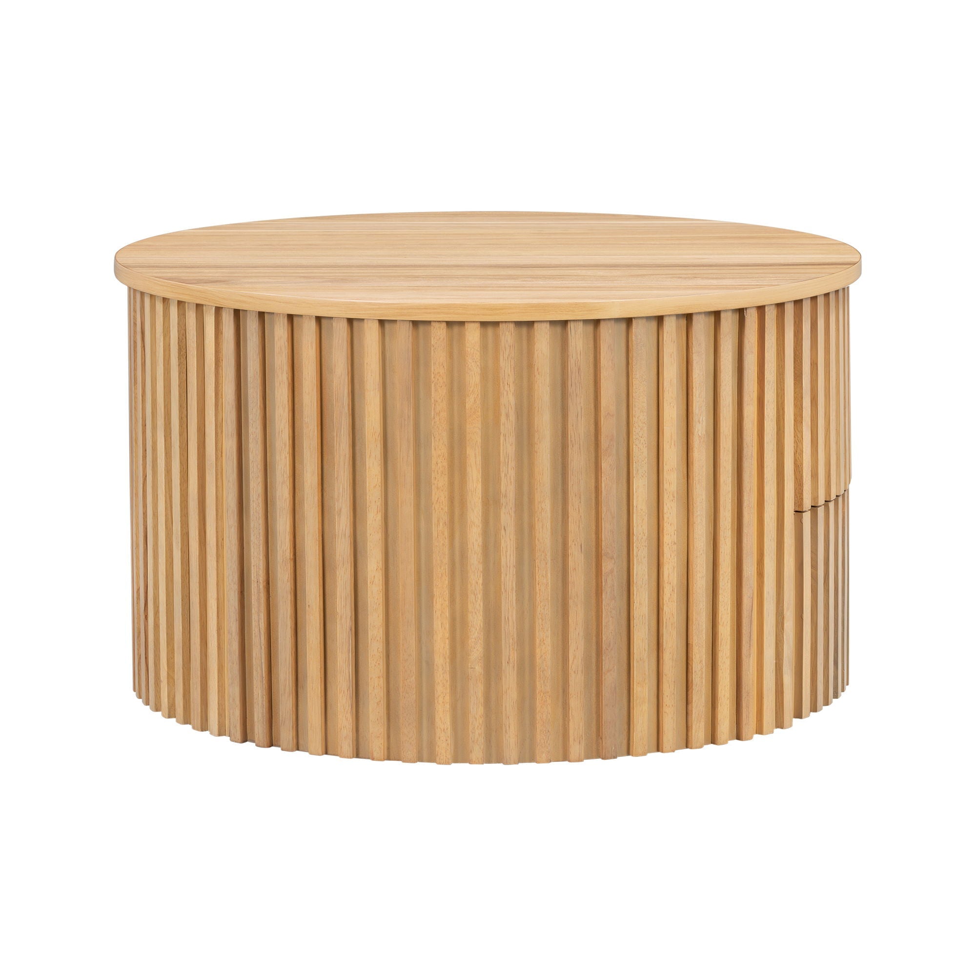 Round Lift Top Coffee Table With Hidden Storage For Living Room by HouseOfZazla