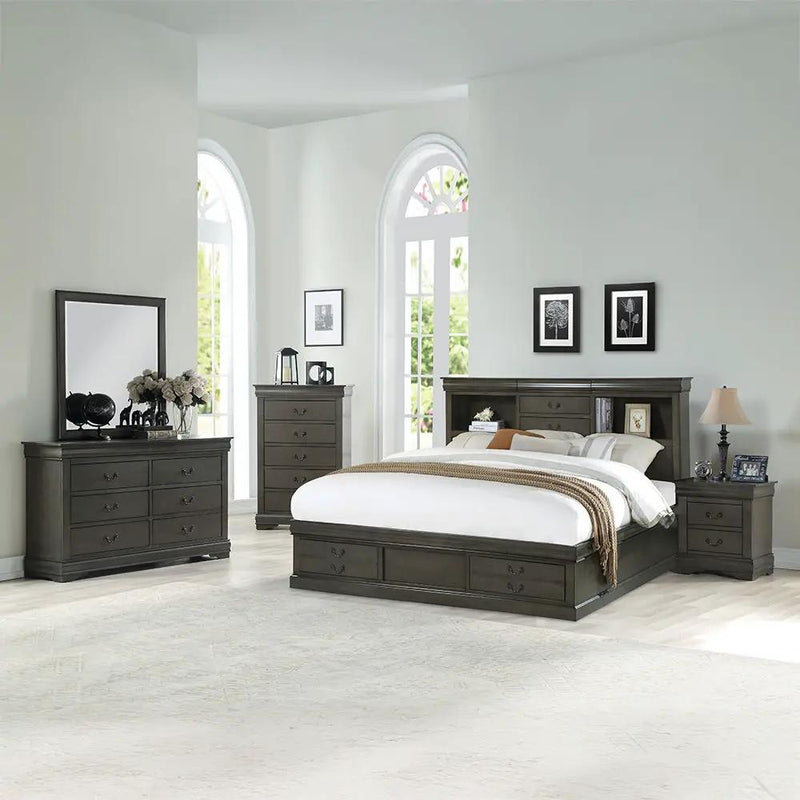 Louis Philippe III - Bed w/Storage by Unique Piece Furniture