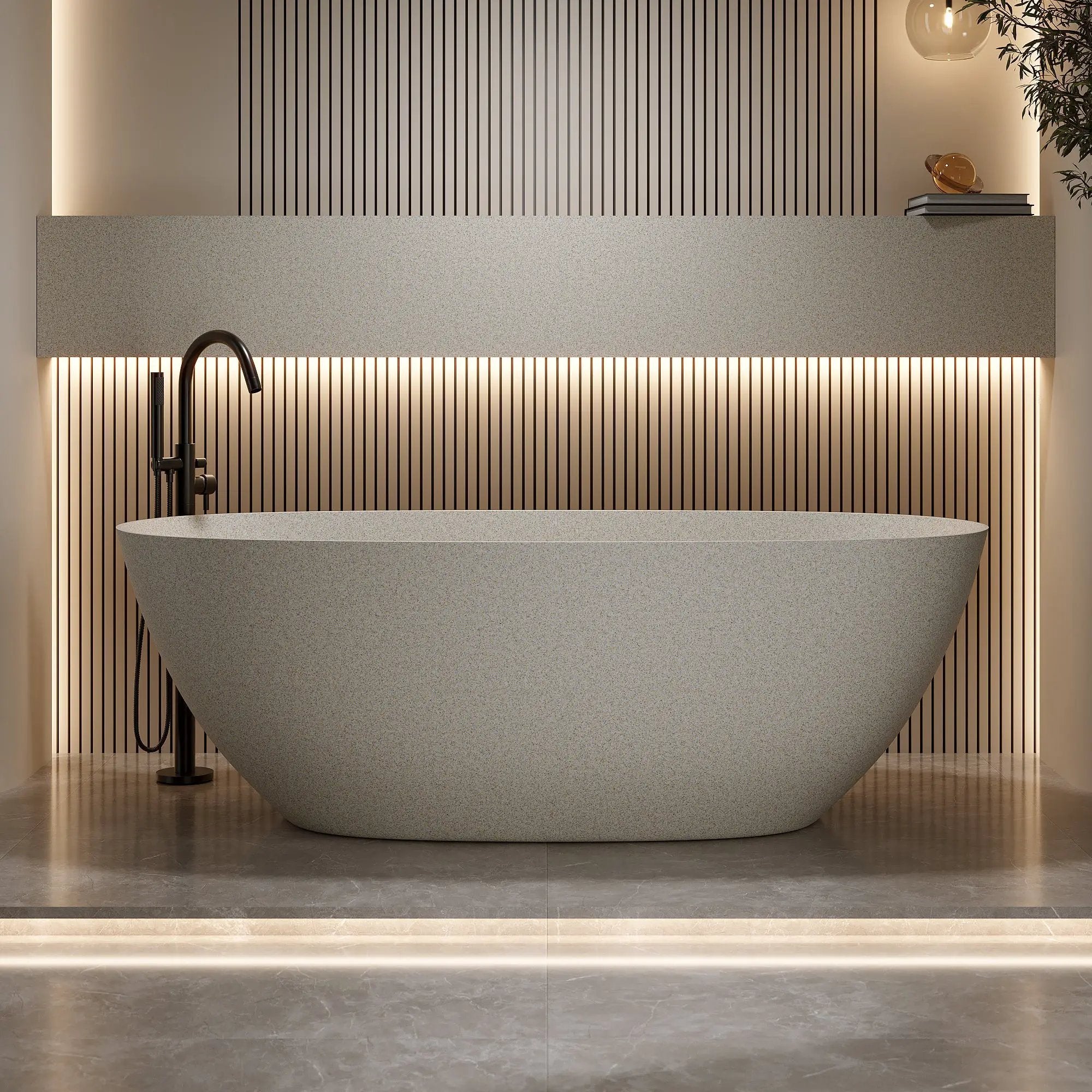 61'' Freestanding Bathtub with Overflow and Pop-up Drain by HouseOfZazla
