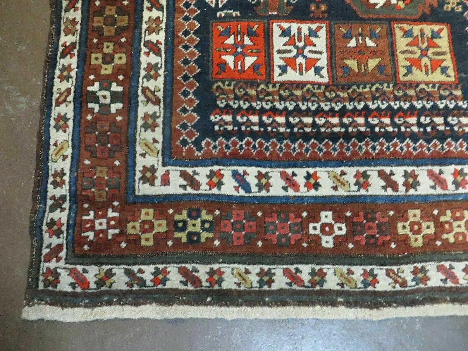 3' 7" X 14' Antique Handmade Caucasian Wool Rug Carpet Nice by Jewel Rugs