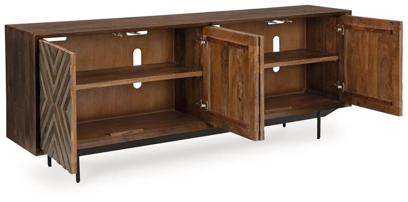 Dreggan - Accent Cabinet - Brown / Gold Finish by Unique Piece Furniture