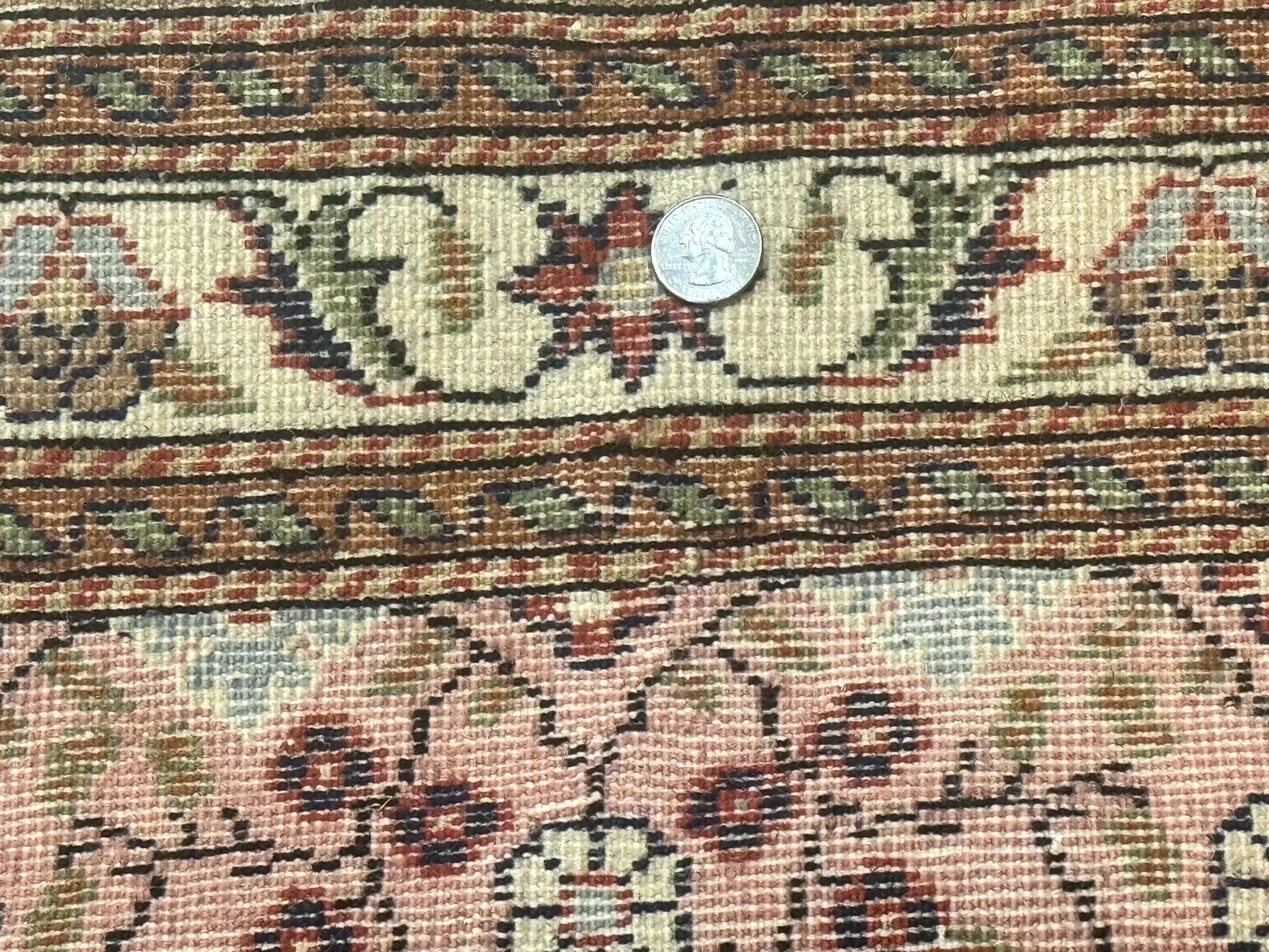 Turkish Sivas Rug 3x4, Pink, Handmade, Wool, Vintage by Jewel Rugs