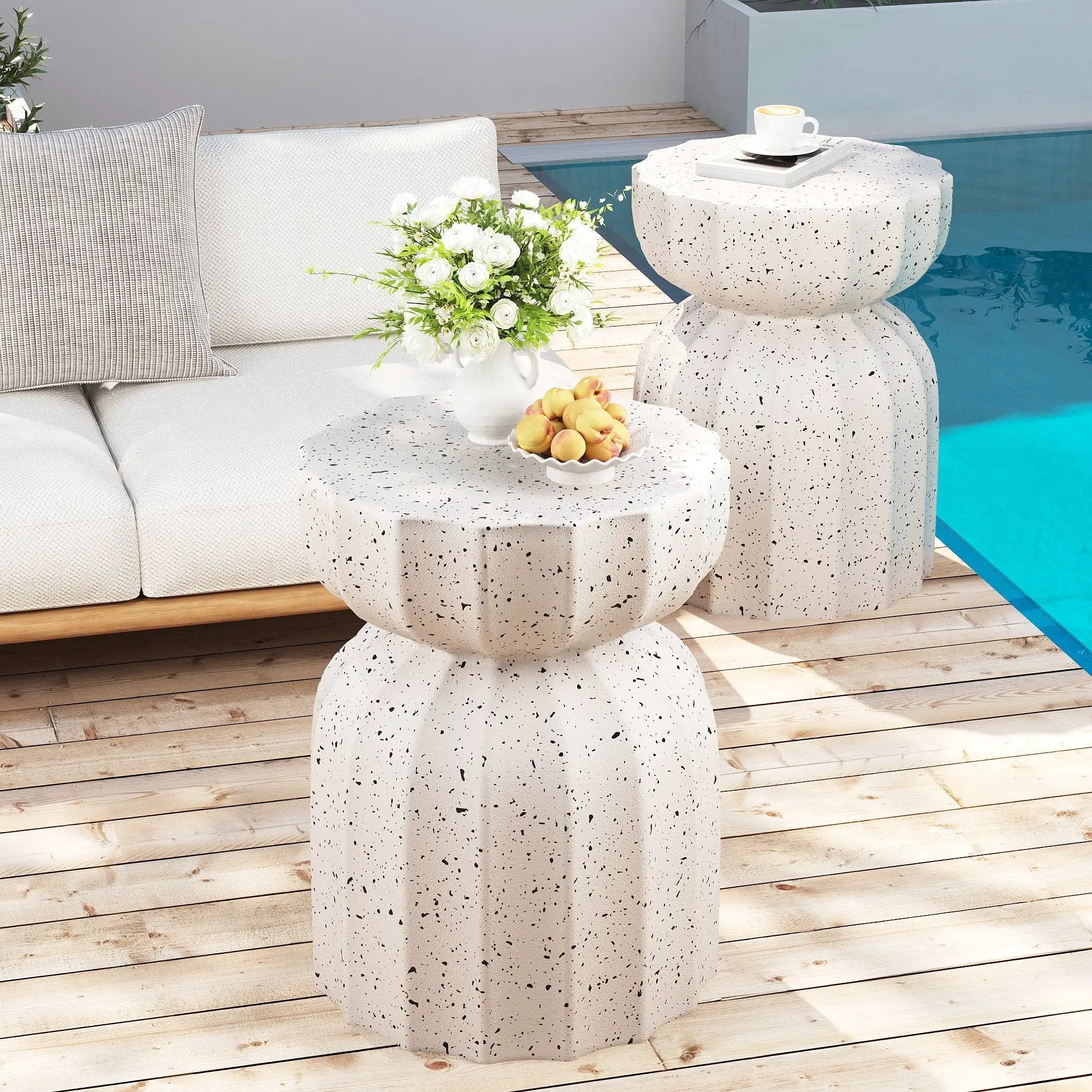 13" Modern Outdoor and Indoor Waterproof Coffee Table Set by HouseOfZazla