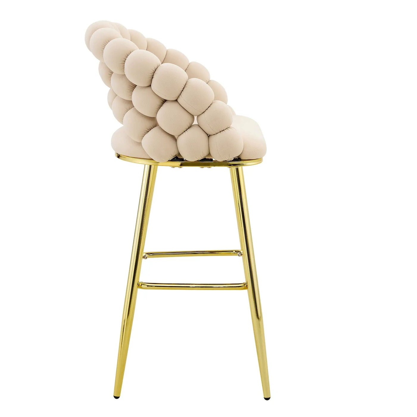 Bubble, Ball Chain Tufted Bar Chairs For Kitchen Island & Home Bar (Set of 2) by HouseOfZazla