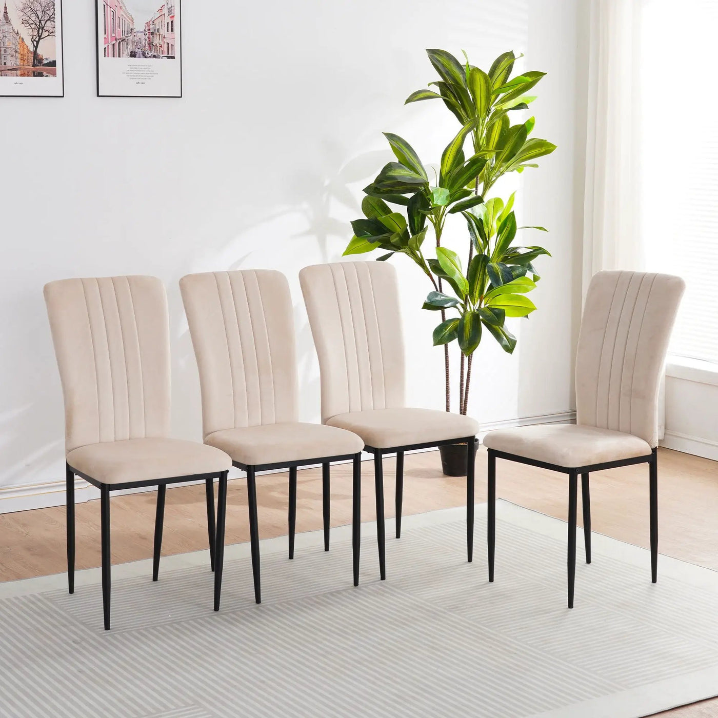 Velvet Dining Chairs For Dining Room (Set of 4) by HouseOfZazla