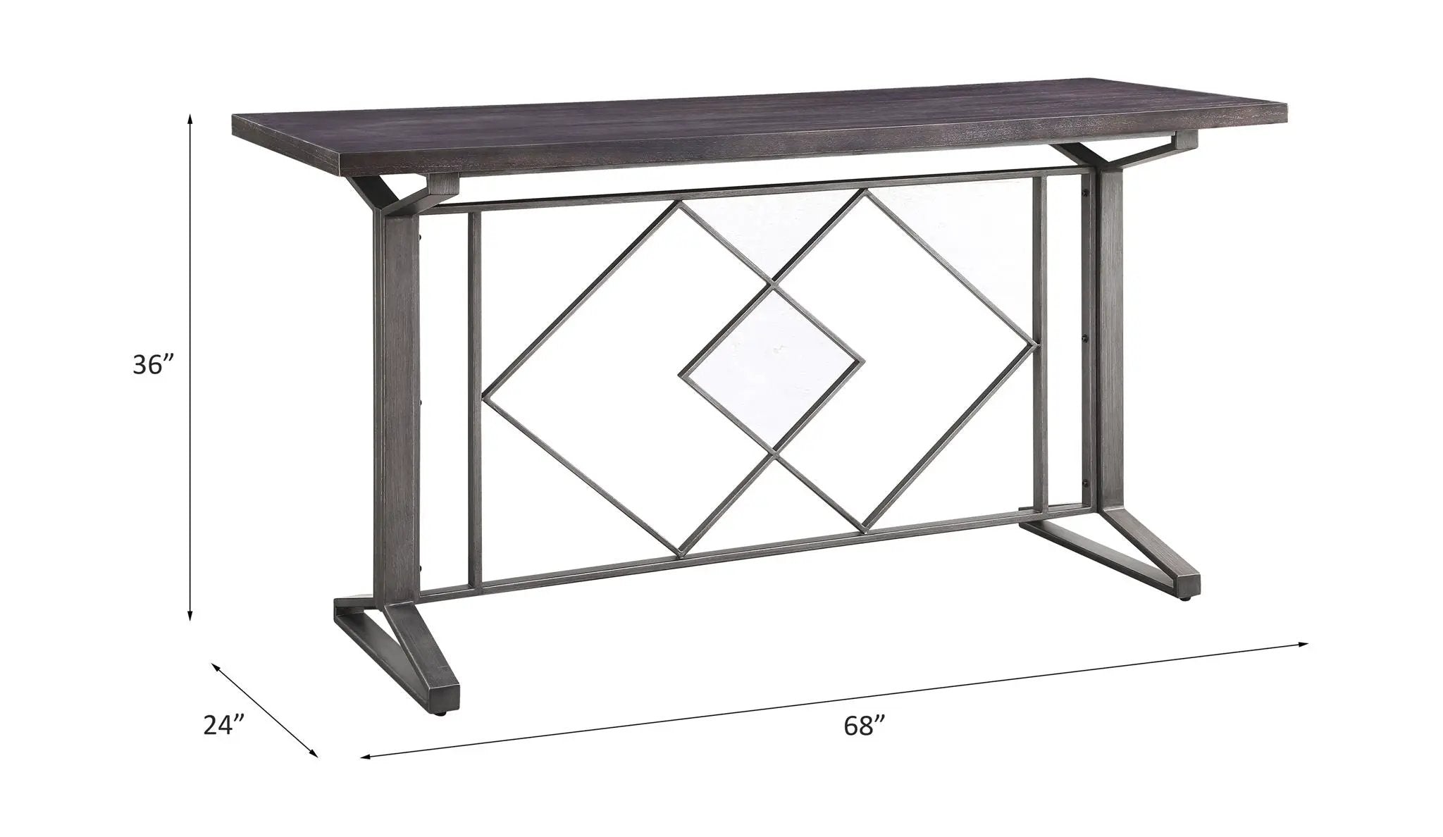 Evangeline - Counter Height Table - Salvaged Brown & Black by Unique Piece Furniture
