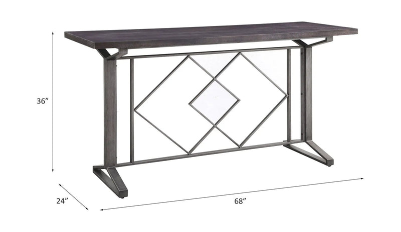 Evangeline - Counter Height Table - Salvaged Brown & Black by Unique Piece Furniture