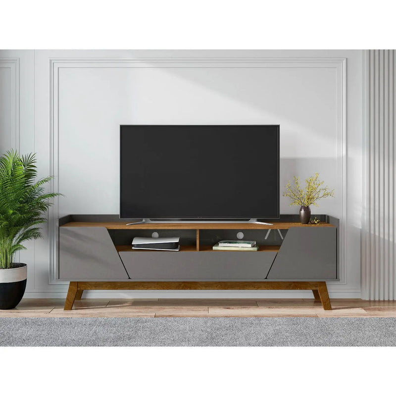 Marcus - TV Stand With 4 Shelves And Soft Close Doors by HouseOfZazla