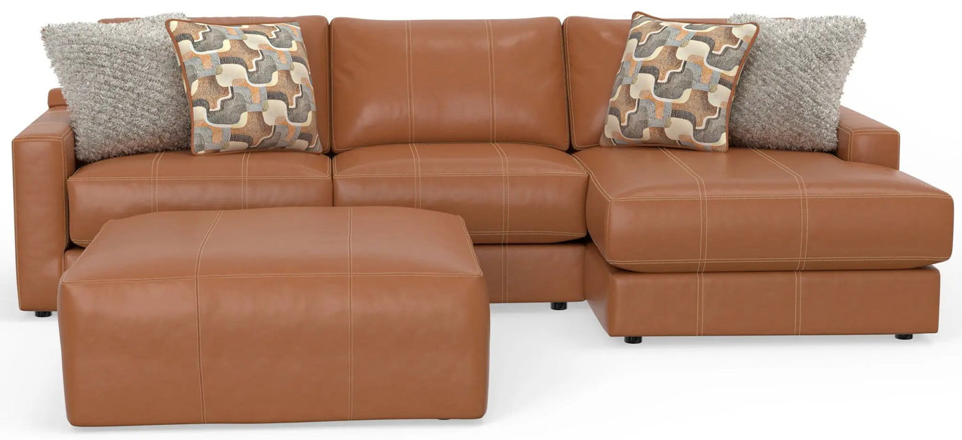 Minori - Italian Leather Sofa / Chaise And Cocktail Ottoman by Unique Piece Furniture
