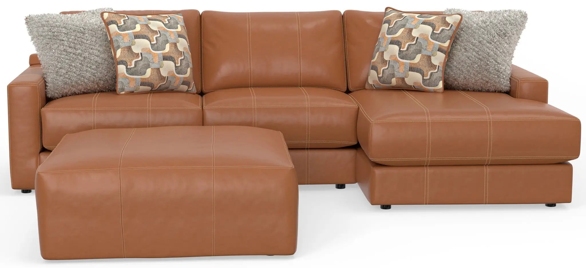 Minori - Italian Leather Sofa / Chaise And Cocktail Ottoman by Unique Piece Furniture