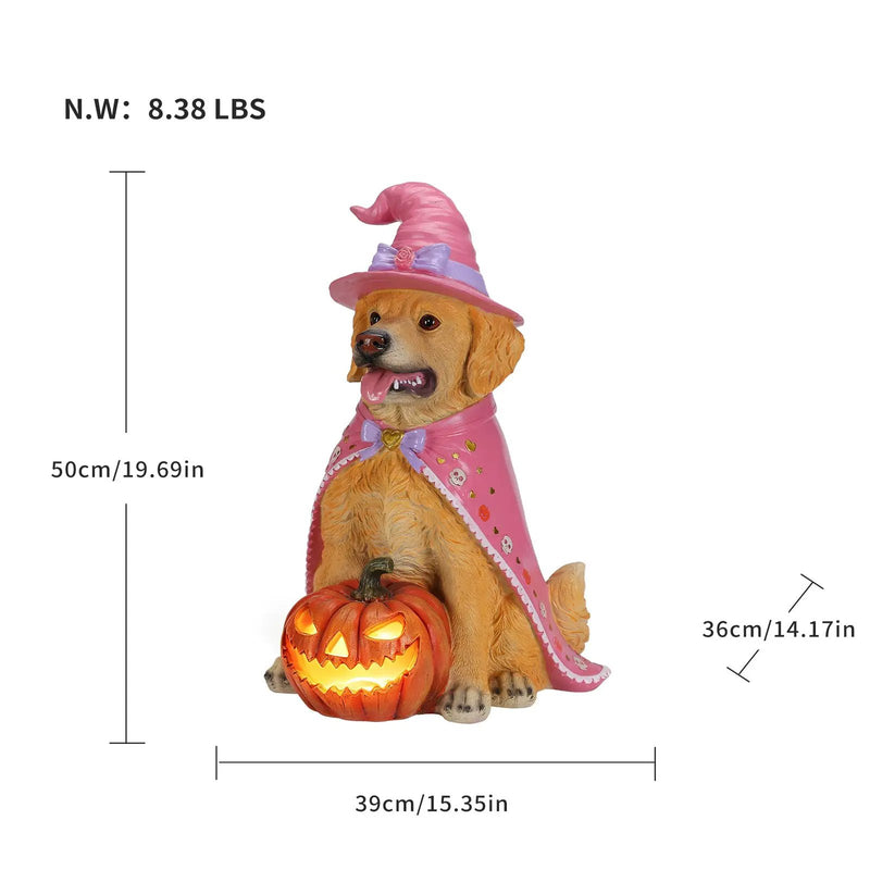Halloween Golden Retriever Dog Statue by HouseOfZazla