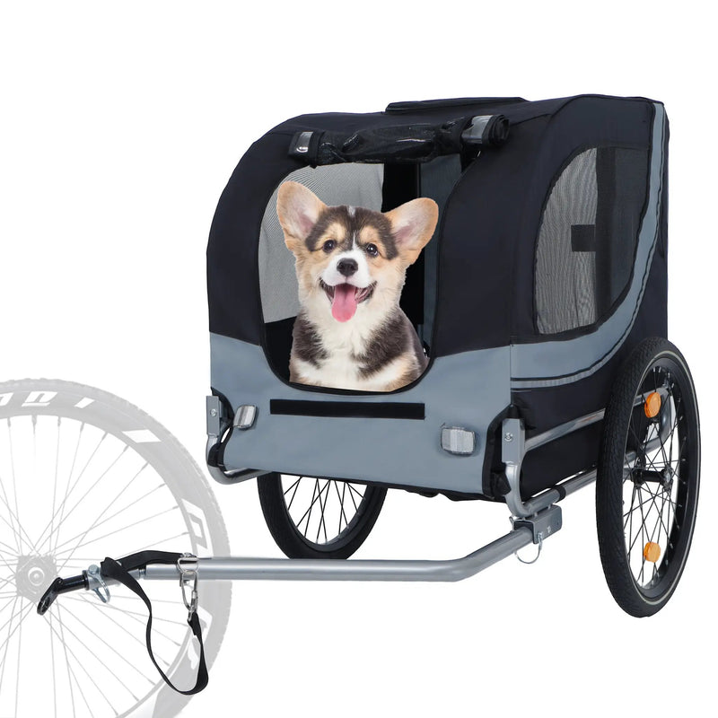 Large Folding Bike Trailer for Dogs – 66LB Capacity All-Terrain Pet Carrier by HouseOfZazla