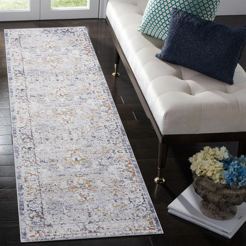 Payas - 2' X 8' Traditional Runner Rug - Ivory / Gray by HouseOfZazla