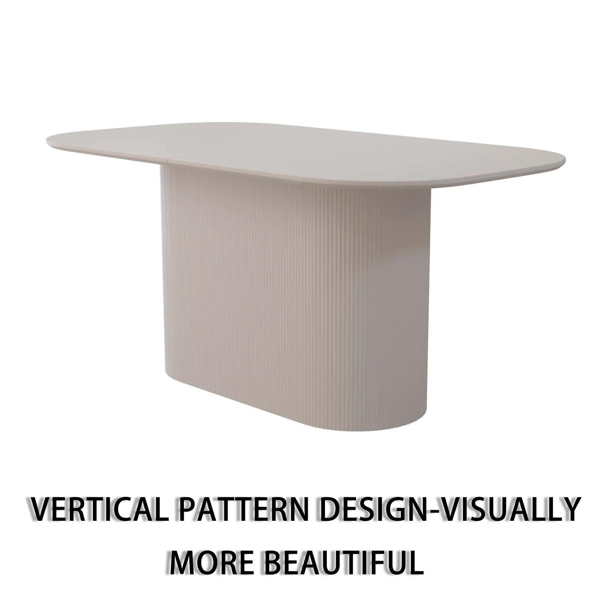 Modern Dining Table With Vertical Striped Legs by HouseOfZazla